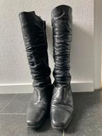 Zwarte leren laatzen Bladelli mt 42, Kleding | Dames, Schoenen, Hoge laarzen, Zwart, Ophalen of Verzenden, Gedragen