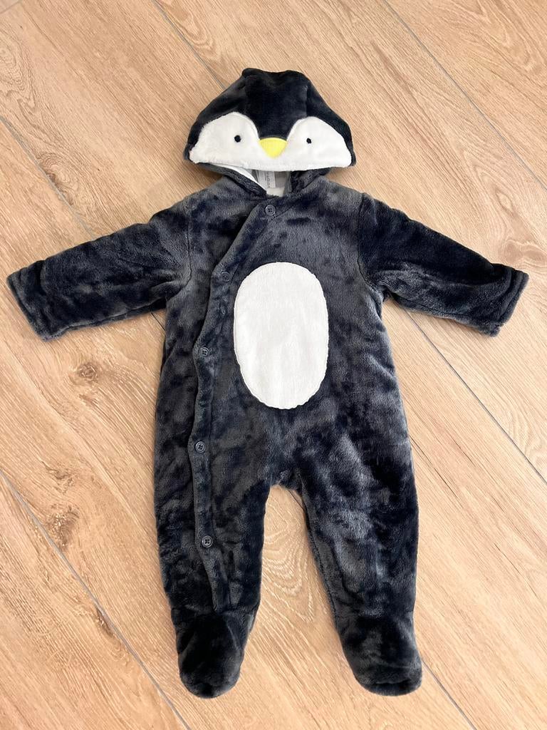 Pinguïn fleece pak maat 68, Kinderen en Baby's, Babykleding | Maat 68, Zo goed als nieuw, Jongetje of Meisje, Pakje, Ophalen of Verzenden
