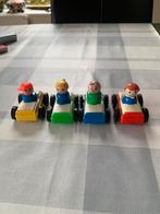 VINTAGE Fisher Price 4 auto, s met poppetjes v/d garage, Ophalen of Verzenden, Zo goed als nieuw