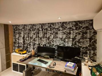 Camouflage gordijnen voor jongens kamer 350x125 beschikbaar voor biedingen