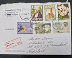 Belgie 1986 - envelop met o.a. Maurice Carême, Ophalen of Verzenden, Gestempeld, Gestempeld, Overig