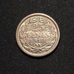 25 cent 1910 heel netjes, Verzenden, Zilver, 25 cent, Koningin Wilhelmina