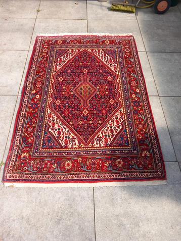 Vintage Handgeknoopt Tapijt - Rood beschikbaar voor biedingen
