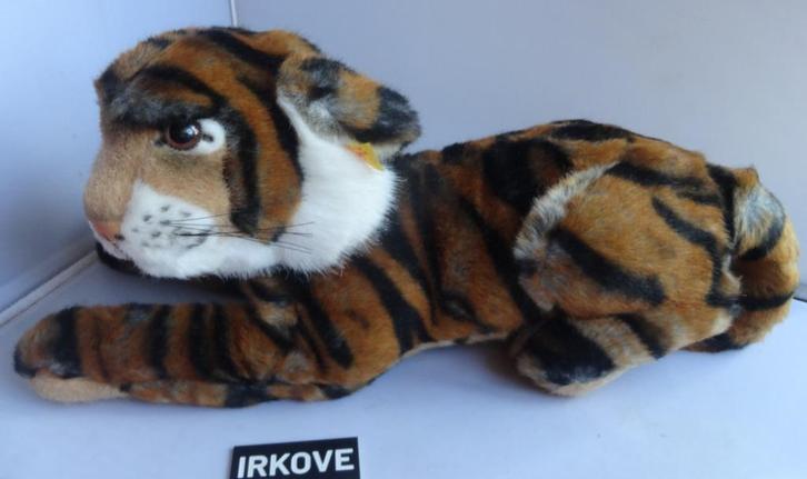 STEIFF * GROTE LIGGENDE TIJGER 50 CM * Nieuwstaat! *, Verzamelen, Beren en Cherished Teddies, Zo goed als nieuw, Stoffen beer
