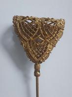 Antieke Victoriaanse Goudkleurige Hoedenpin, Antiek en Kunst, Ophalen of Verzenden, Dames
