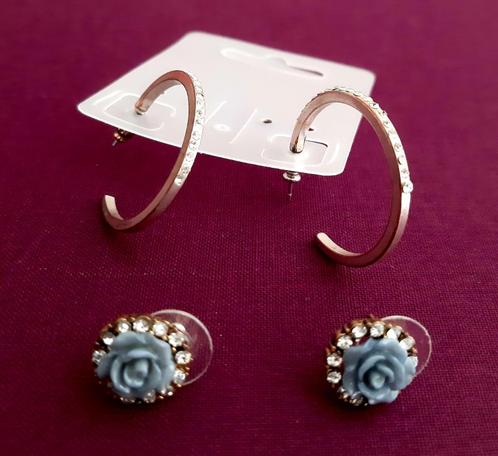 Oorbellen en ring., Sieraden, Tassen en Uiterlijk, Oorbellen, Zo goed als nieuw, Hangers, Overige materialen, Overige kleuren