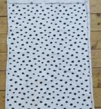 Nieuw lapje tricot wit met zwarte stippen Poppy fabrics, Wit, Nieuw, Ophalen of Verzenden, 30 tot 120 cm