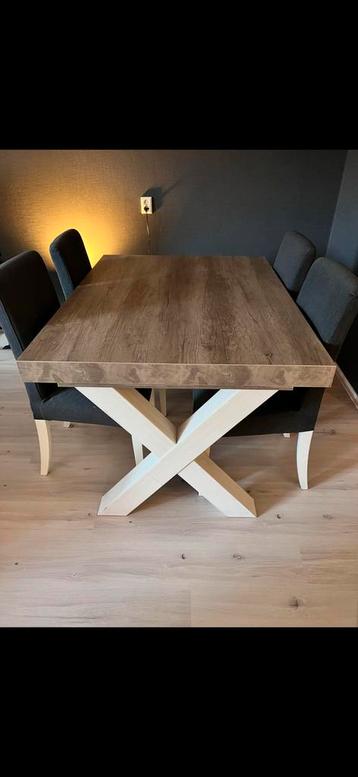Eettafel X poot