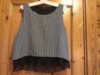 Top blauw wit gestreept met kant onderaan Zara M, Maat 38/40 (M), Blauw, Zara, Ophalen of Verzenden