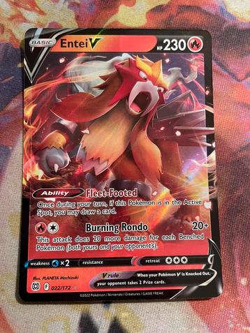 Pokemon ENTEI V 022/172 (Brilliant Stars) beschikbaar voor biedingen