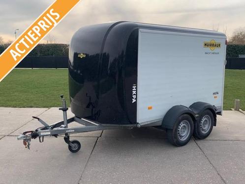 Humbaur HKPA gesloten aanhanger met klep zijdeur NIEUWSTAAT, Auto diversen, Aanhangers en Bagagewagens, Gebruikt