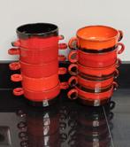 Vintage, retro soepkommen rood/oranje, Ophalen of Verzenden, Huis en Inrichting