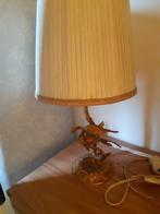Vintage tafellamp messing/brons kraanvogel jaren '30-'60, Ophalen, Gebruikt, Vintage, Minder dan 100 cm