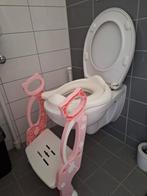 Roze, wit wc trapje voor meisjes leren op de wc zitten., Ophalen, Zo goed als nieuw