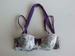 hunkemoller bh Wit met paarse bloemen extra bandjes maat 75B, Hunkemöller, Verzenden, Wit, BH