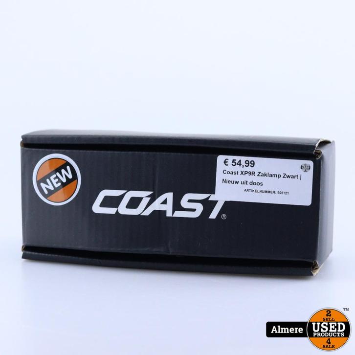 Coast XP9R Zaklamp Zwart | Nieuw uit doos, Caravans en Kamperen, Camper-accessoires, Nieuw