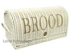 Broodtrommel riet WIT, Huis en Inrichting, Verzenden, Nieuw