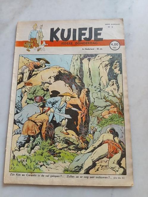 Weekblad Kuifje 1948 nr 3,cover Cuvelier, in goede staat, Boeken, Stripboeken, Gelezen, Eén stripboek, Ophalen of Verzenden