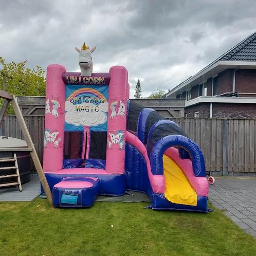 Unicorn springkussen te huur, Hobby en Vrije tijd, Feestartikelen | Verhuur, Zo goed als nieuw, Overige, Ophalen