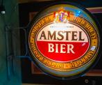 Amstel lichtbak 2 zijden, werkend in goede staat, oud logo, Ophalen, Gebruikt, Reclamebord, Plaat of Schild, Amstel