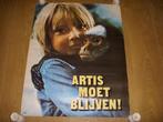 Leuke poster uit 1970 ' ARTIS moet Blijven ', Ophalen of Verzenden, A1 t/m A3, Reclame, Rechthoekig Staand