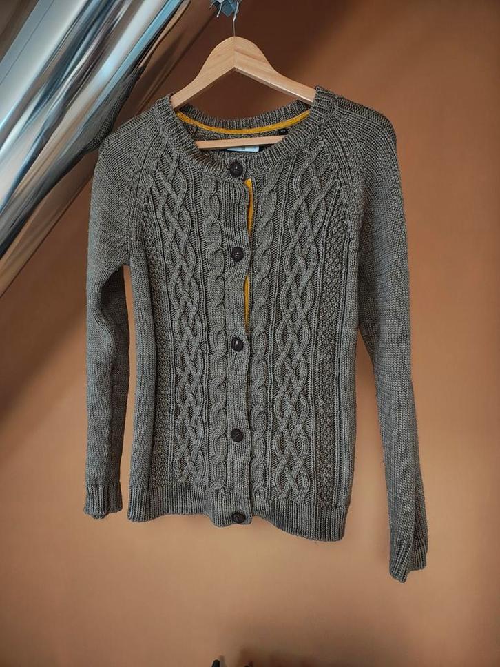 Vintage Gebreid Vest Ralph Lauren Stijl, Kleding | Dames, Truien en Vesten, Gedragen, Maat 36 (S), Bruin, Ophalen of Verzenden