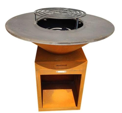 BBQ Cortenstaal  Ø 85 cm, Tuin en Terras, Houtskoolbarbecues, Nieuw, Ophalen of Verzenden