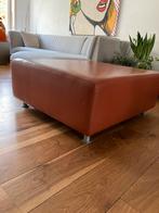 Grote leren hocker/poef 104x104x43, Ophalen of Verzenden, Zo goed als nieuw, Rechthoekig, Leer