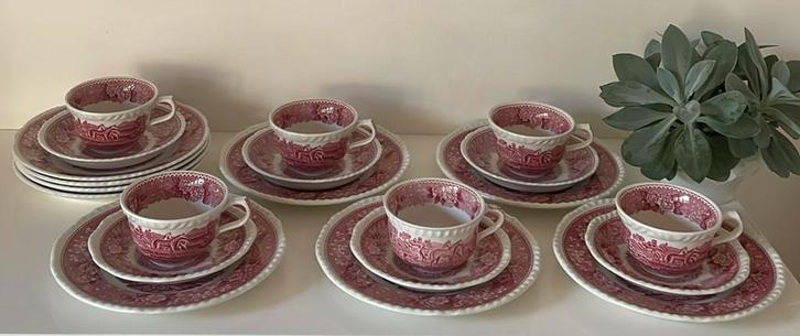 Adams English Scenic ontbijtservies, Huis en Inrichting, Keuken | Servies, Zo goed als nieuw, Bord(en), Overige stijlen, Porselein