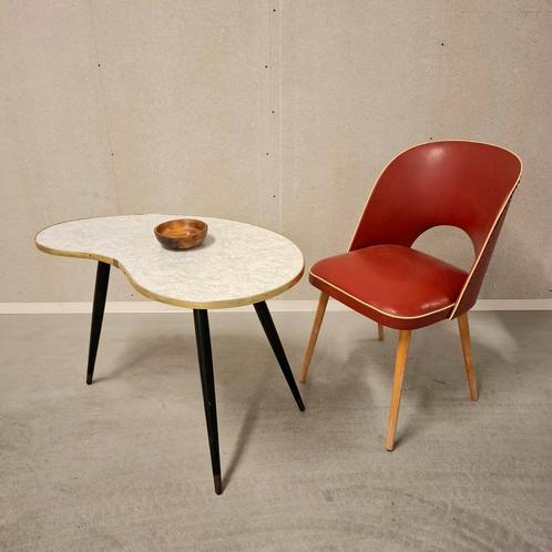 Jaren 50 cocktail tafel bijzettafel, Huis en Inrichting, Tafels | Bijzettafels, Gebruikt, Hout, Ophalen