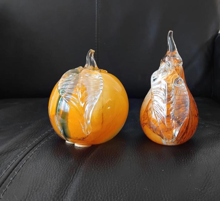 Hand geblazen glazen fruit decoratie - Appel, Huis en Inrichting, Woonaccessoires | Stolpen, Zo goed als nieuw, Ophalen of Verzenden