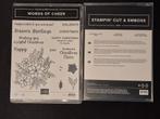 Stampin Up Word of Cheer en bijpassend Christmas Cheer Dies., Ophalen of Verzenden, Zo goed als nieuw, Clearstamp