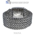 Rvs brede dames armband "Magna". RVS zilver staal, Verzenden, Nieuw, Zilver, Staal
