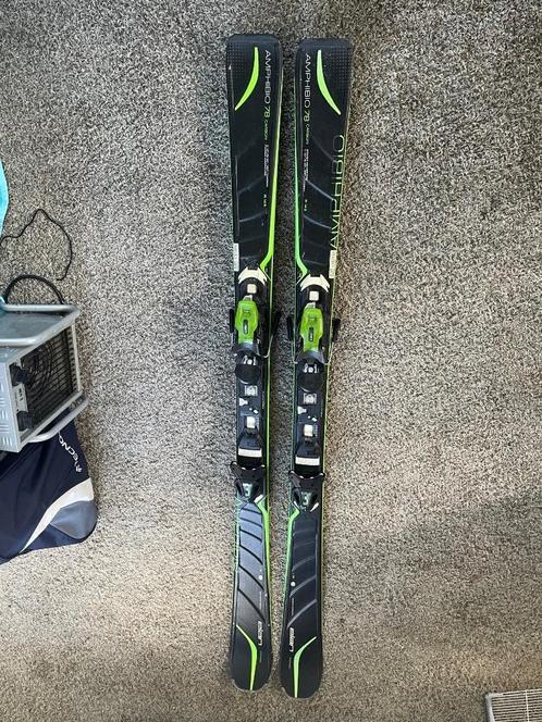 Ski, ski’s Elan, Amphibio, Sport en Fitness, Skiën en Langlaufen, Gebruikt, Ski's, Skiën, Overige merken, 160 tot 180 cm, Ophalen