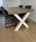 Bied op deze mooie eetkamerset!, Huis en Inrichting, Ophalen, Zo goed als nieuw, Landelijk/modern, 4 tot 6 stoelen