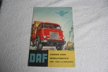 Folder DAF bedrijfsauto's 1100-1300-1500 serie (circa 1960) beschikbaar voor biedingen