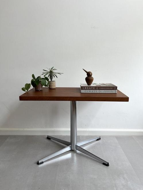 Vintage palissander bijzettafel, jaren 60/midcentury, Huis en Inrichting, Tafels | Bijzettafels, Gebruikt, Rechthoekig, 45 tot 60 cm