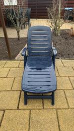 Ligbed, donkerblauw, Ophalen, Gebruikt, Kunststof, Verrijdbaar