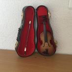 Miniatuur viool in kist, Muziek en Instrumenten, Ophalen, Overige formaten, Viool, Zo goed als nieuw