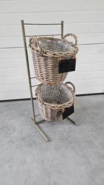 2 rieten manden / bloempotten, Tuin en Terras, Bloembakken en Plantenbakken, Ophalen, Minder dan 60 cm, Nieuw, Peize