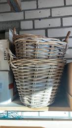 2x rieten mandje, Huis en Inrichting, Ophalen, Zo goed als nieuw, Rond, Riet