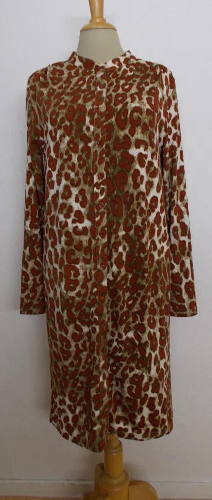 Leuke bruin/rode luipaard print jurk! M, Kleding | Dames, Maat 38/40 (M), Bruin, Ophalen of Verzenden, Zo goed als nieuw