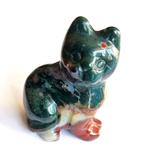 Handgemaakt Afrikaans bloedsteenkatbeeldje, Ophalen of Verzenden