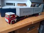 Scania 140 met oplegger, Hobby en Vrije tijd, Modelauto's | 1:50, Ophalen of Verzenden, Nieuw, Bus of Vrachtwagen, Tekno