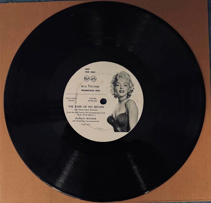 Marilyn Monroe 78 RPM promotion picture label, Cd's en Dvd's, Vinyl Singles, Gebruikt, Single, Pop, 10 inch, Ophalen of Verzenden