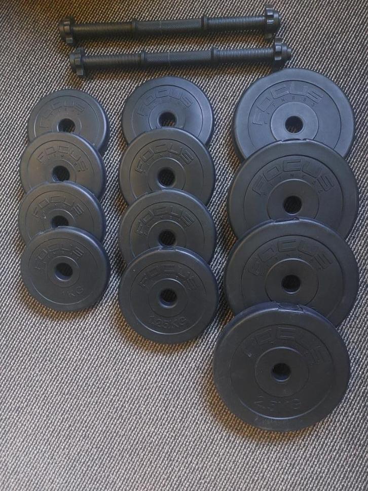 Fitness gewichtenset / dumbbellset, Sport en Fitness, Fitnessmaterialen, Zo goed als nieuw, Ophalen