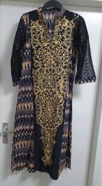 Maat S zwart beige geborduurde jurk tuniek Indiase kameez, Kleding | Dames, Jurken, Ophalen of Verzenden, Zo goed als nieuw, Maat 36 (S)