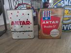 2 prachtige  antieke Franse Antar olieblikken samen €45, Verzamelen, Blikken, Ophalen of Verzenden, Zo goed als nieuw, Overige