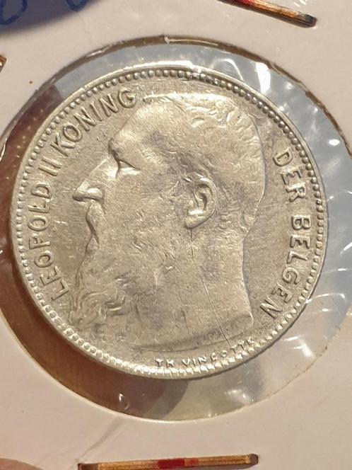 1 frank 1909 nr.2, 5 gram 0.835 zilver (1), Postzegels en Munten, Munten | België, Zilver, Ophalen of Verzenden