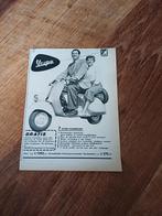 Advertentie Vespa scooter man en vrouw 1954, Verzamelen, Gebruikt, Ophalen of Verzenden